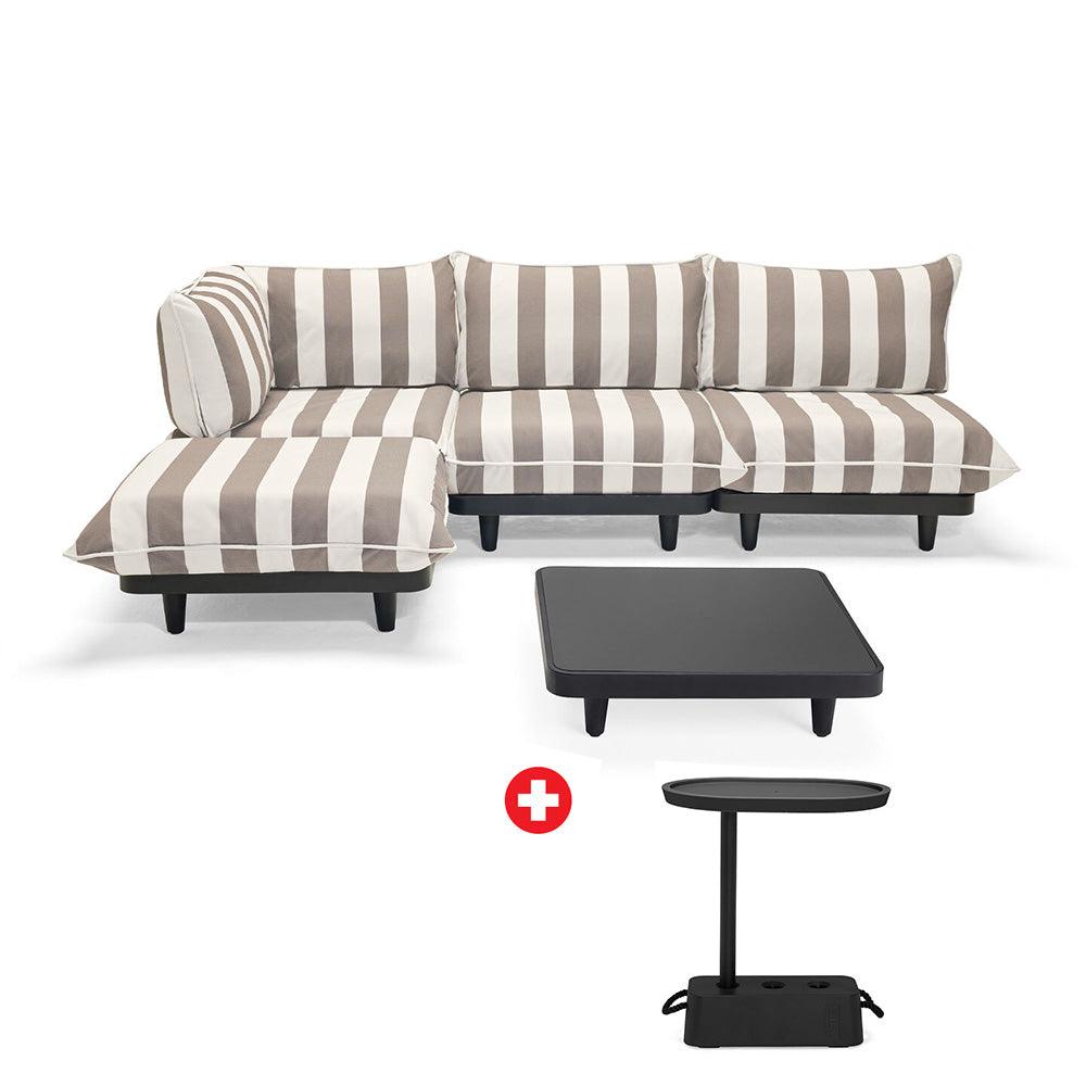 Paletti Large + salontafel + Brick tafel. Fatboy