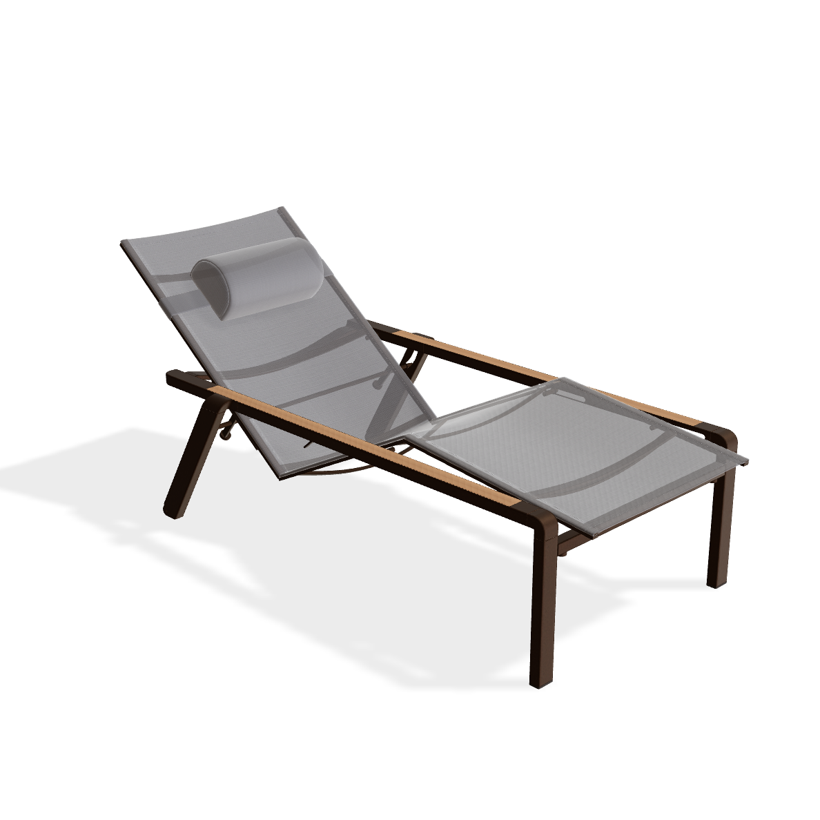 Royal Botania Alura ligbed, traploze verstelling met gasveer.