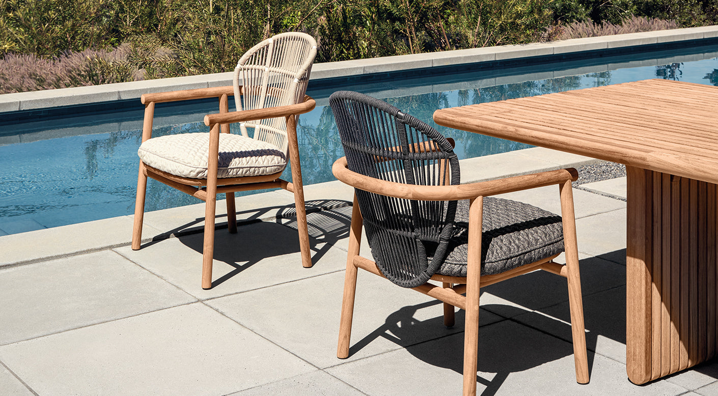 Gloster Fern low back teak lounge stoel