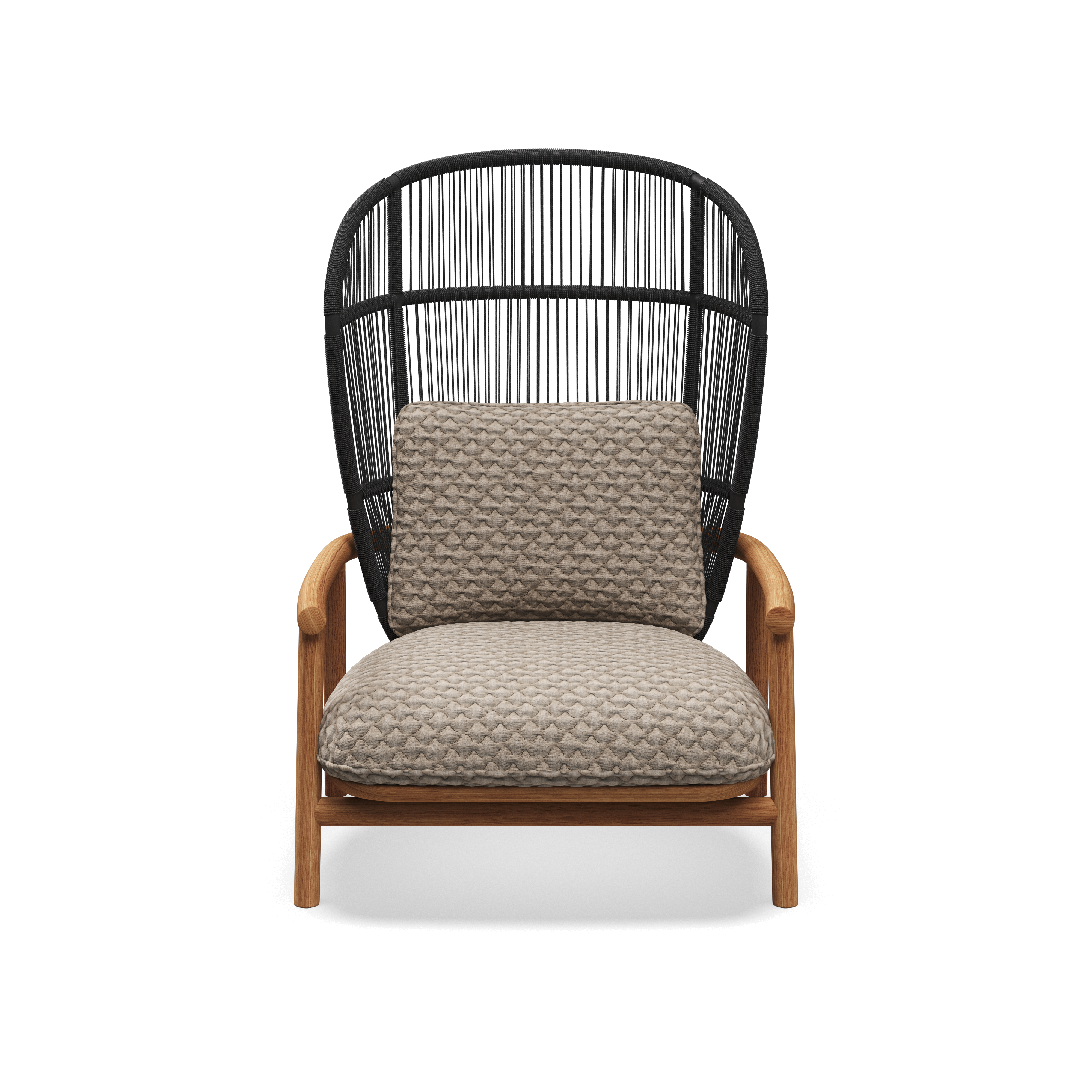 Gloster Fern high back teak lounge stoel