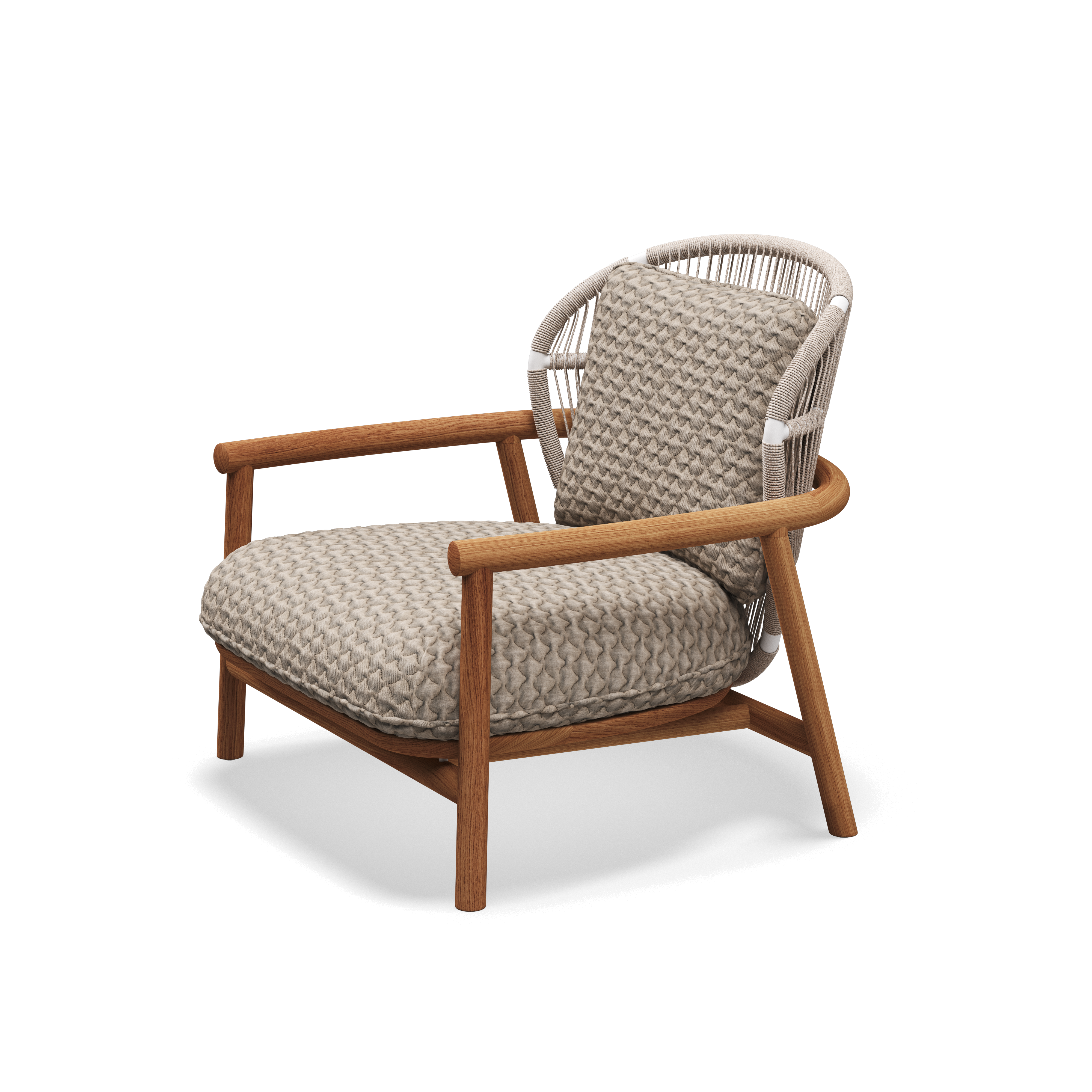 Gloster Fern low back teak lounge stoel