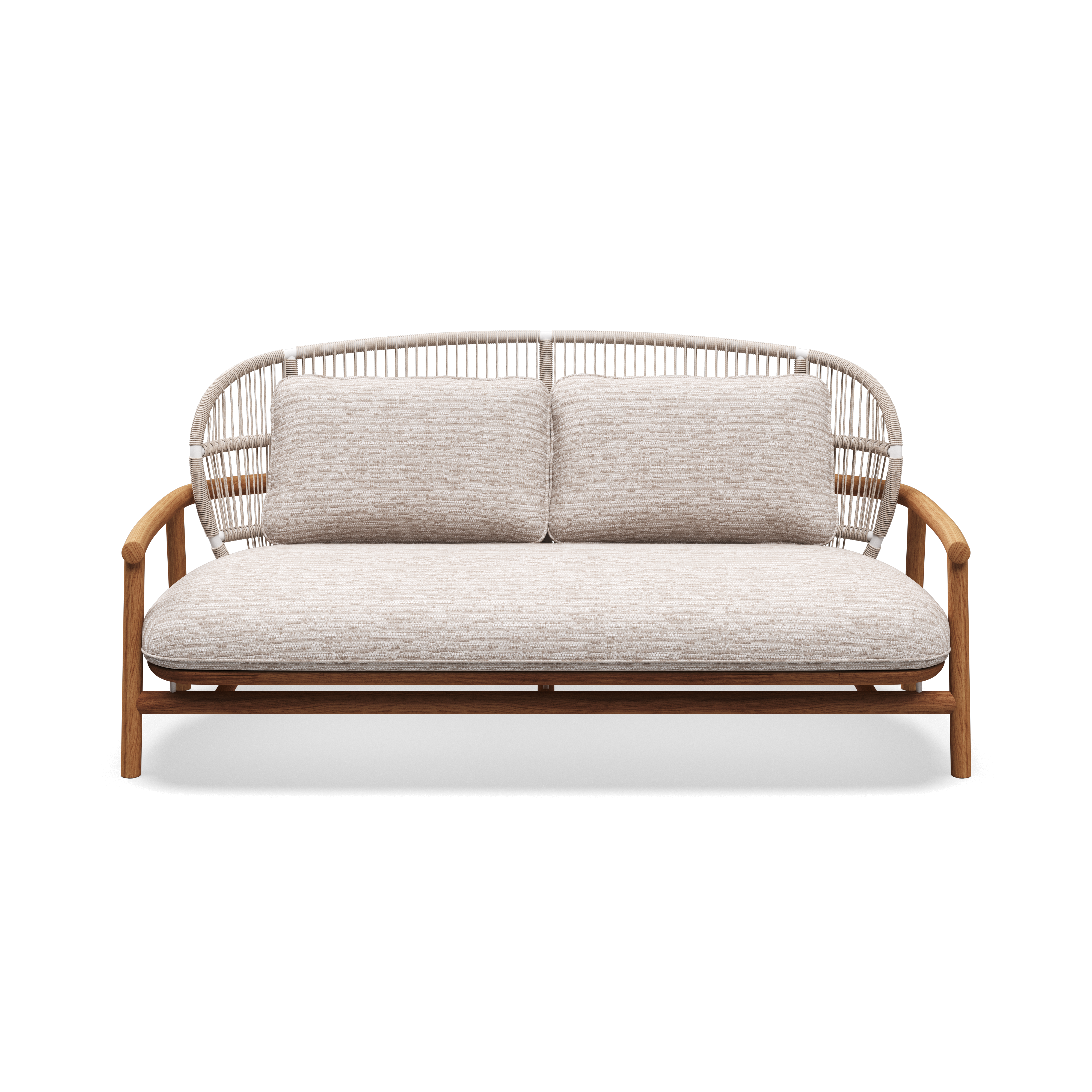 Gloster Fern low back teak lounge 2 zits bank