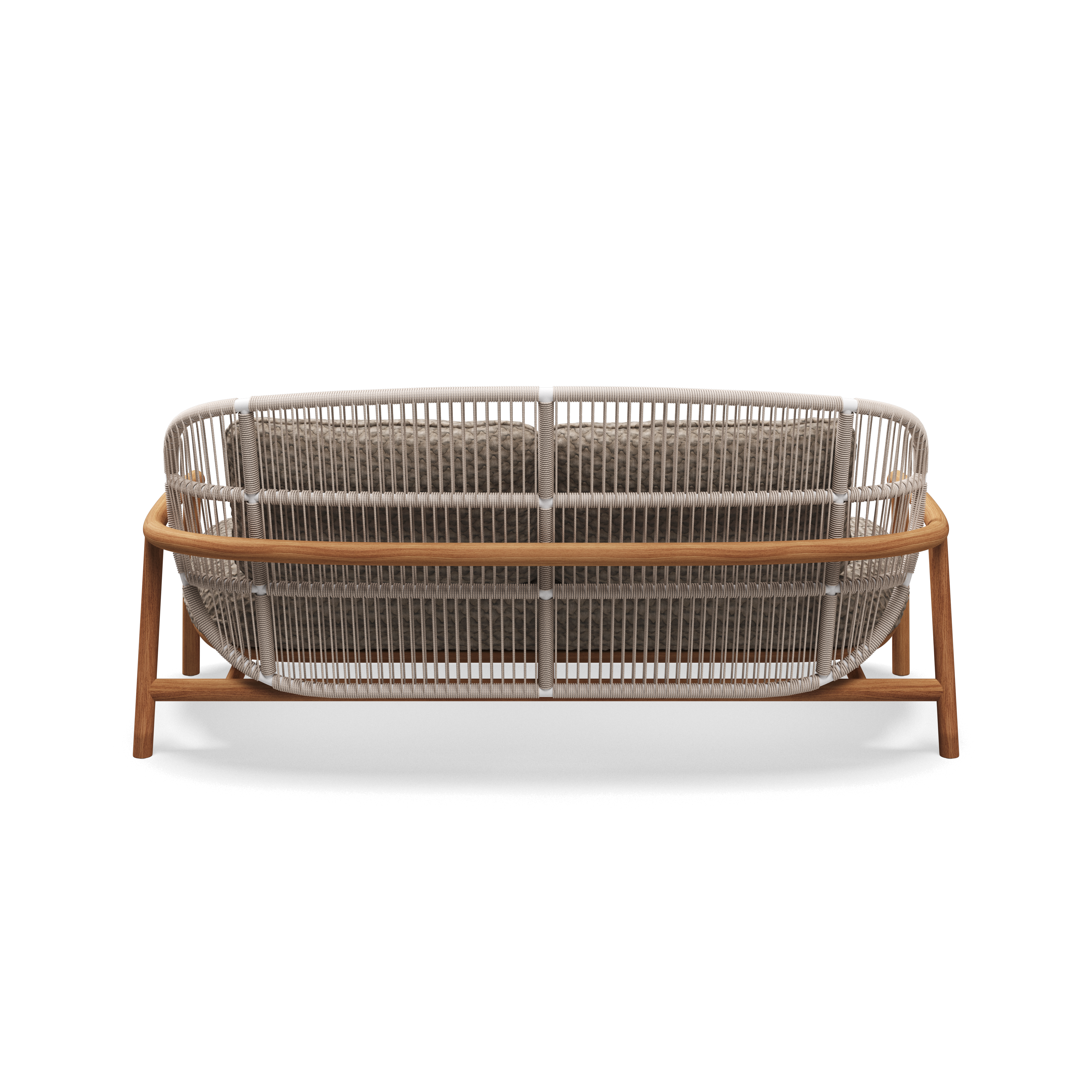 Gloster Fern low back teak lounge 2 zits bank