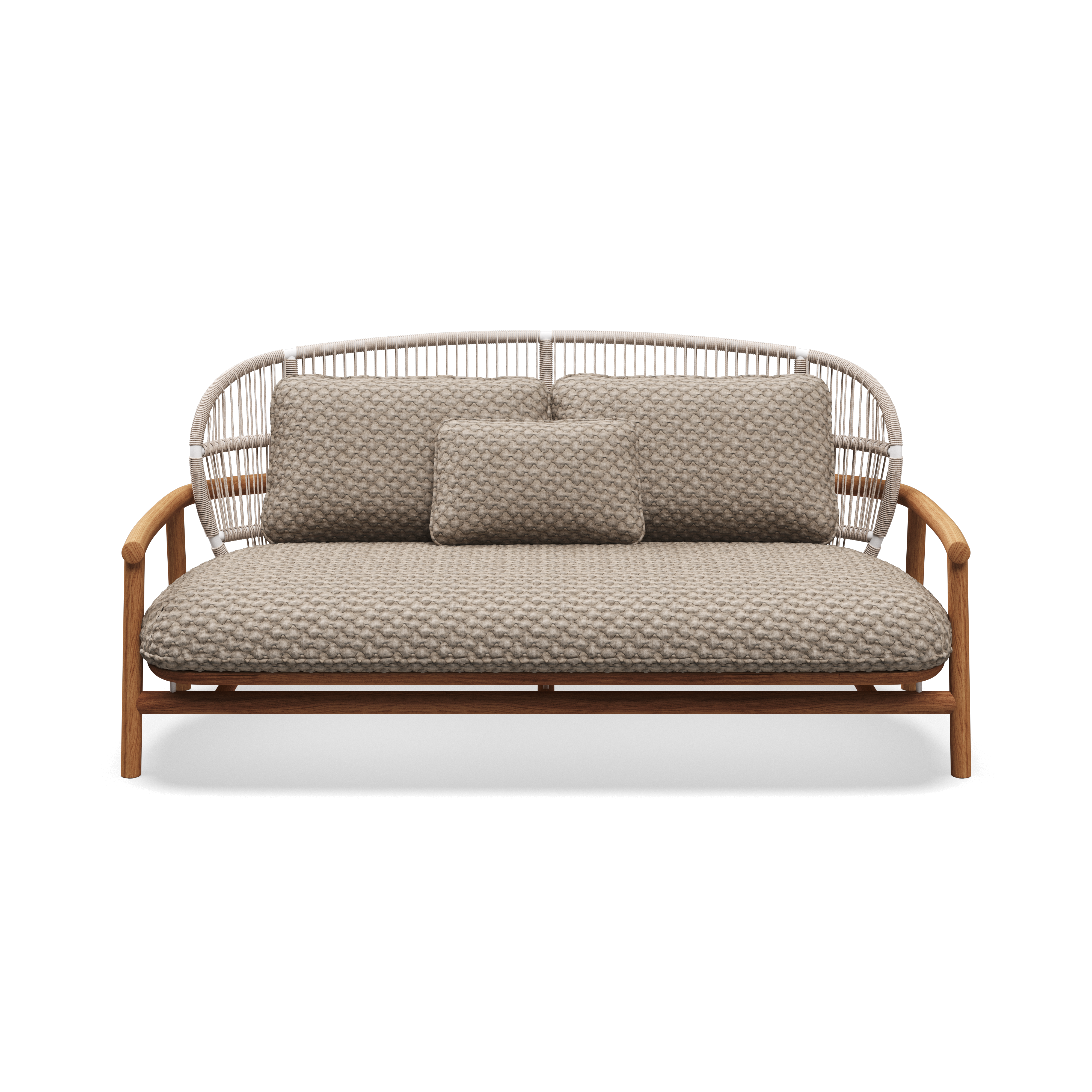 Gloster Fern low back teak lounge 2 zits bank