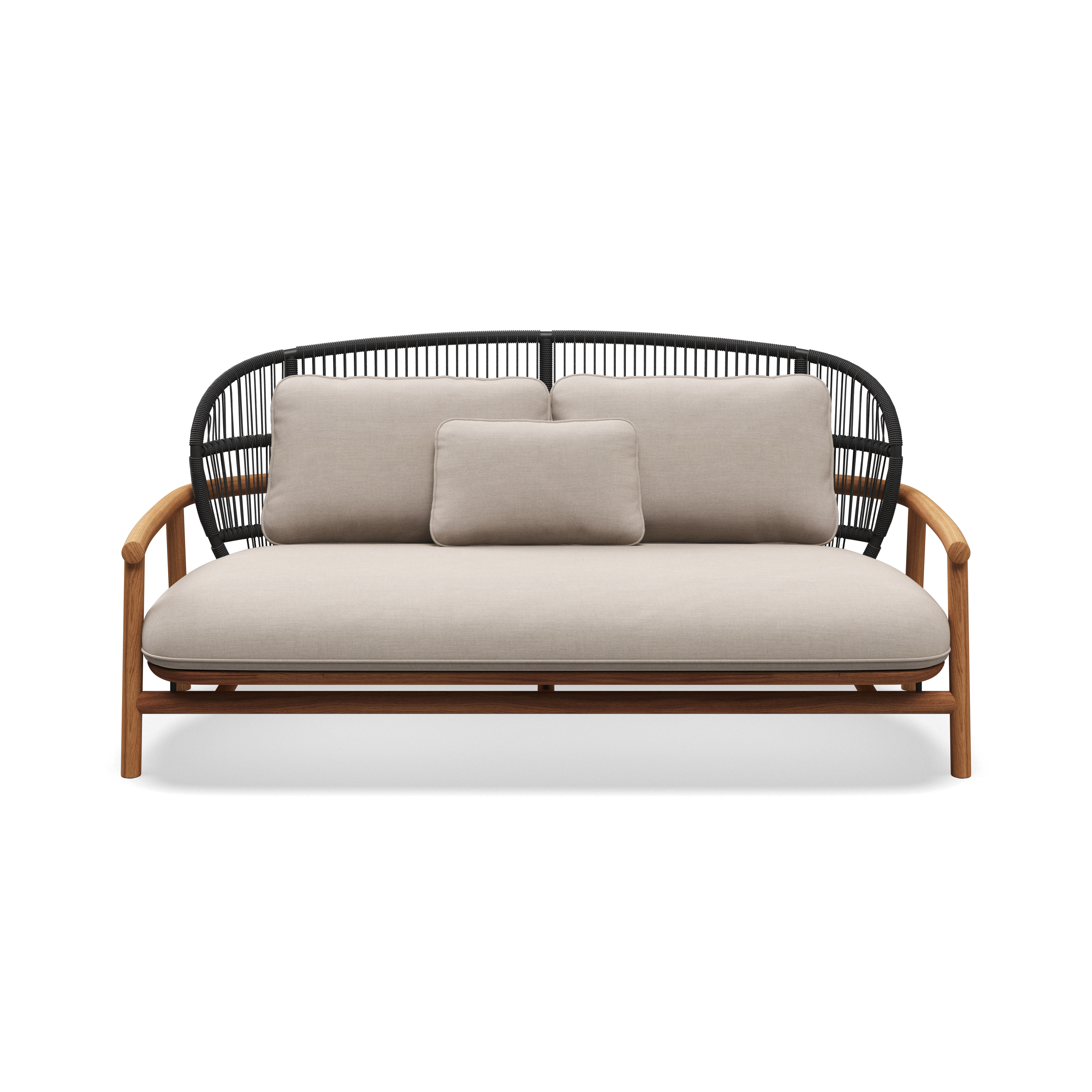 Gloster Fern low back teak lounge 2 zits bank