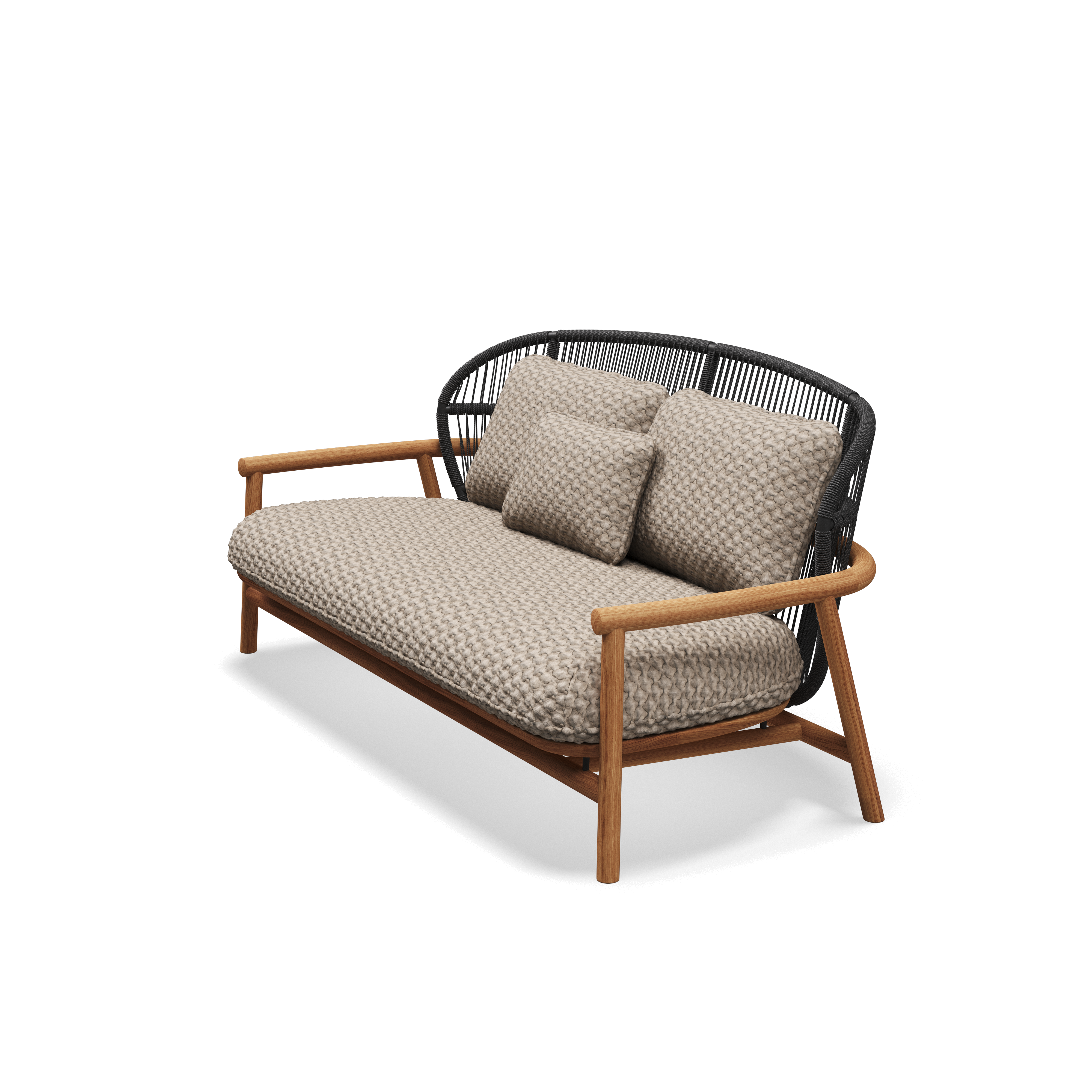 Gloster Fern low back teak lounge 2 zits bank