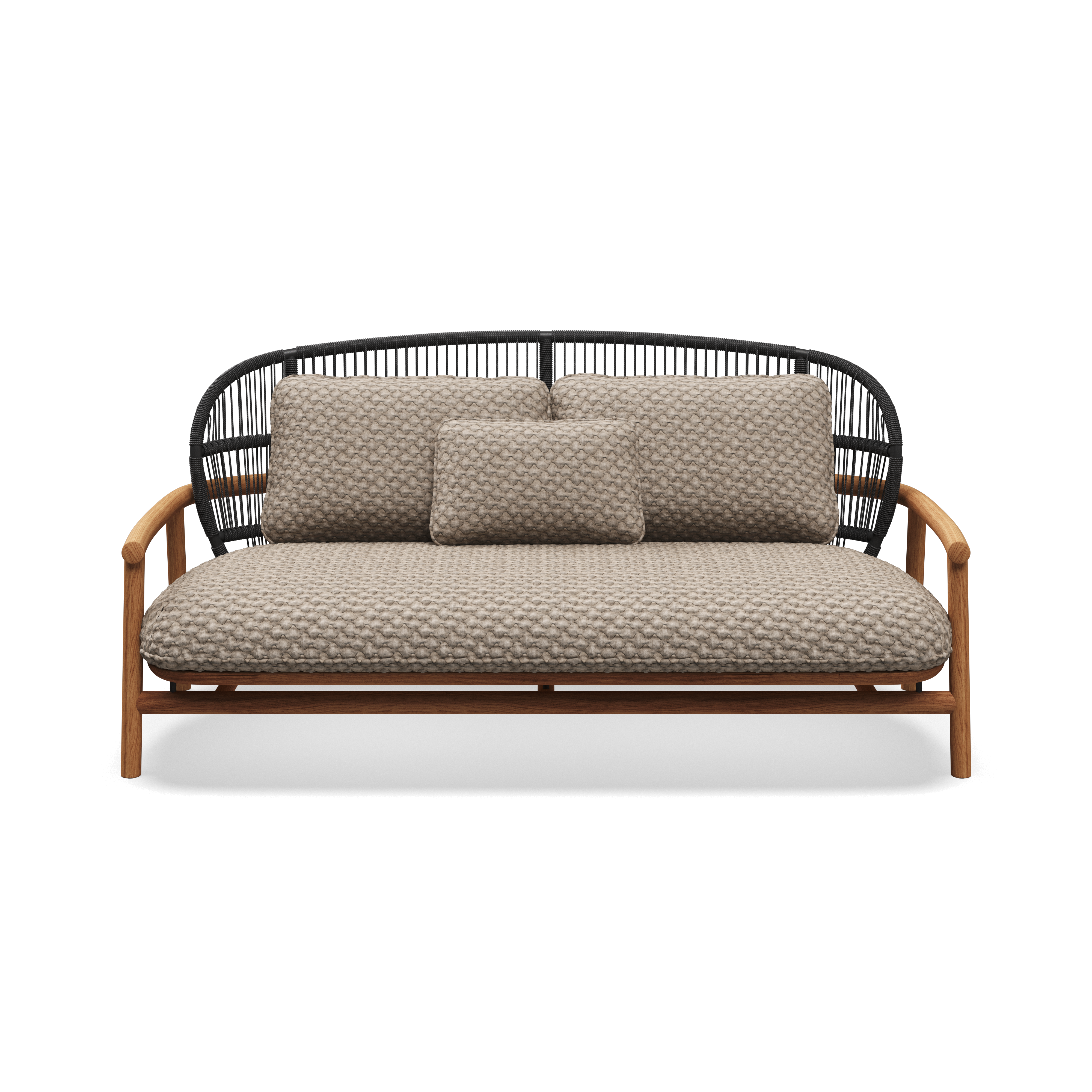 Gloster Fern low back teak lounge 2 zits bank
