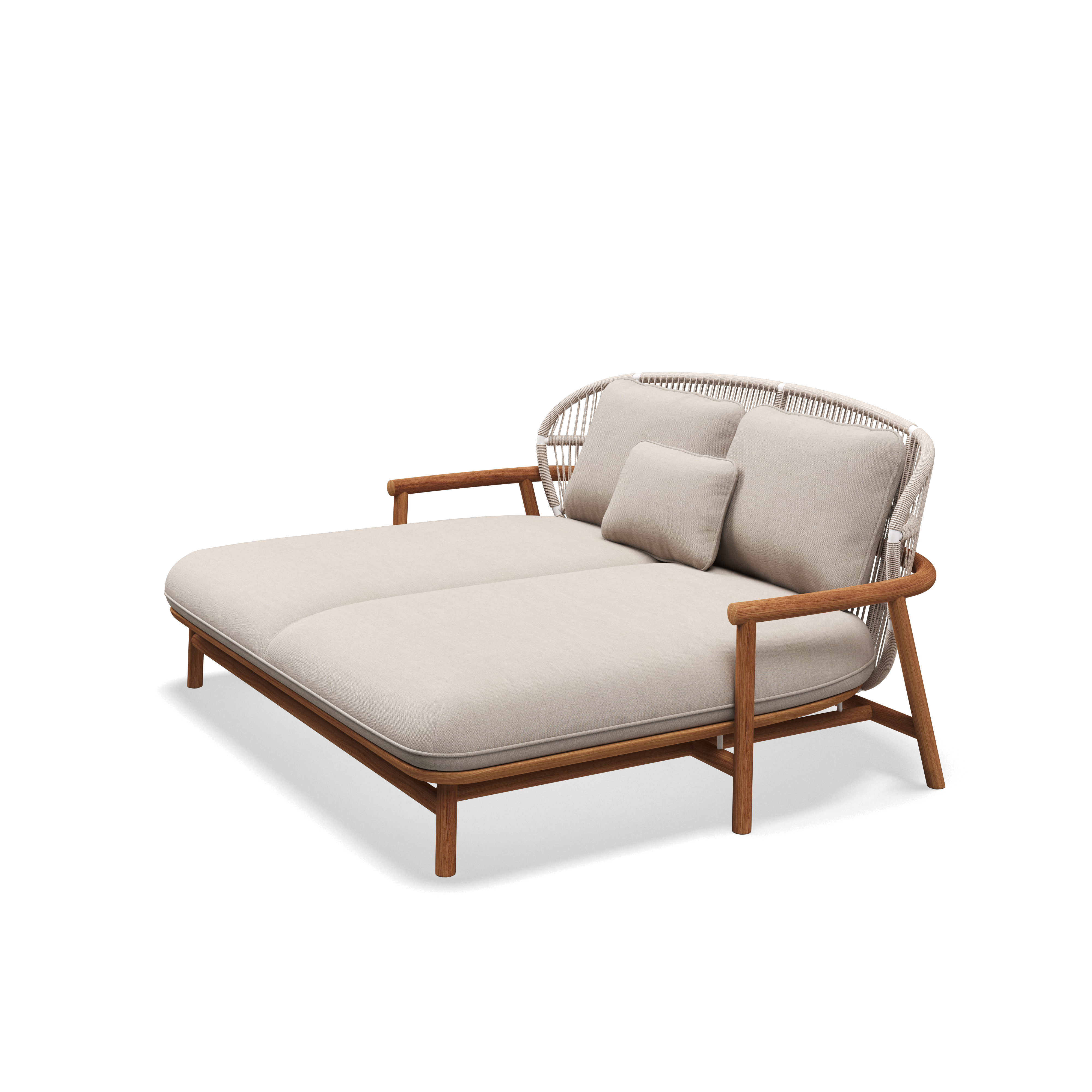 Gloster Fern low back teak lounge daybed