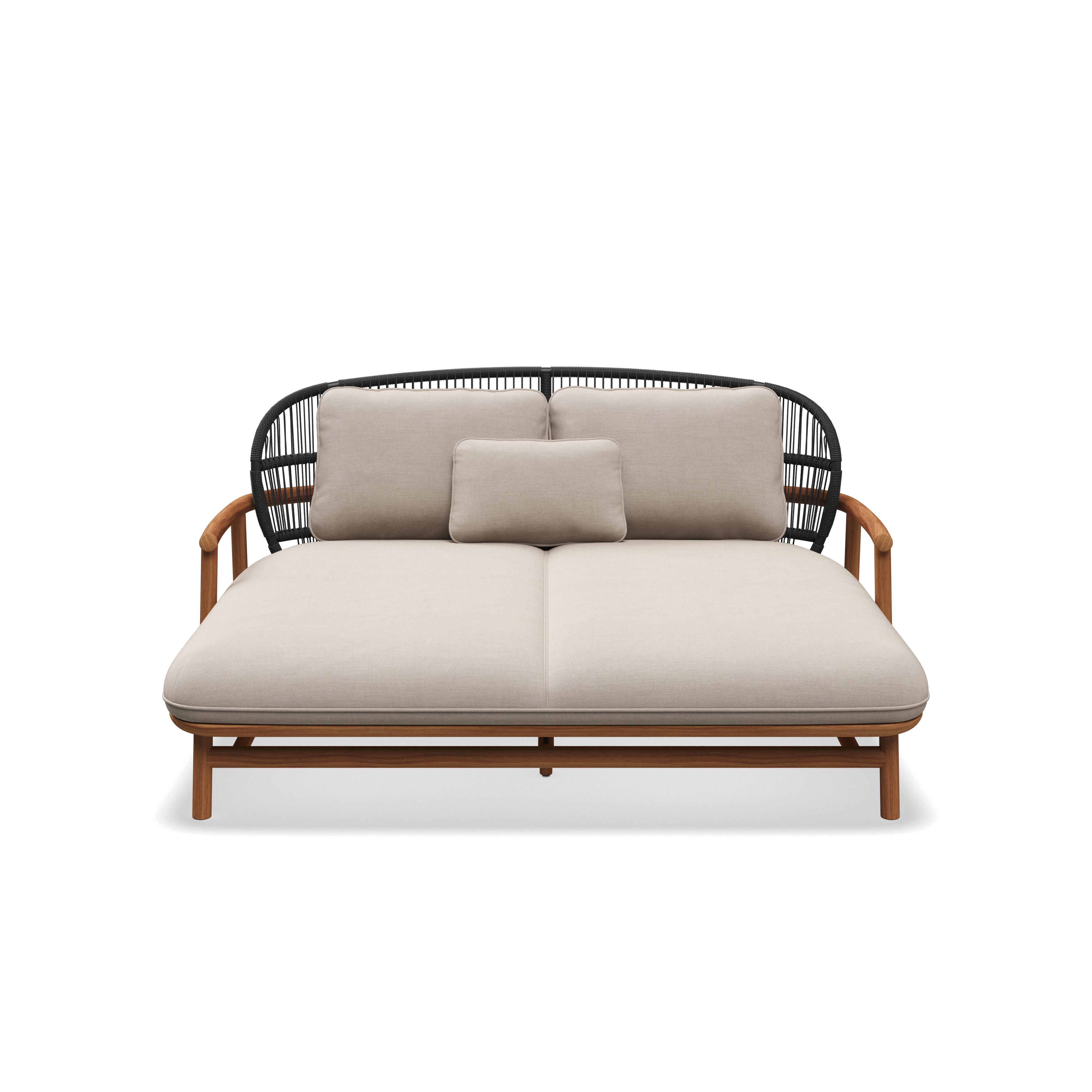 Gloster Fern low back teak lounge daybed