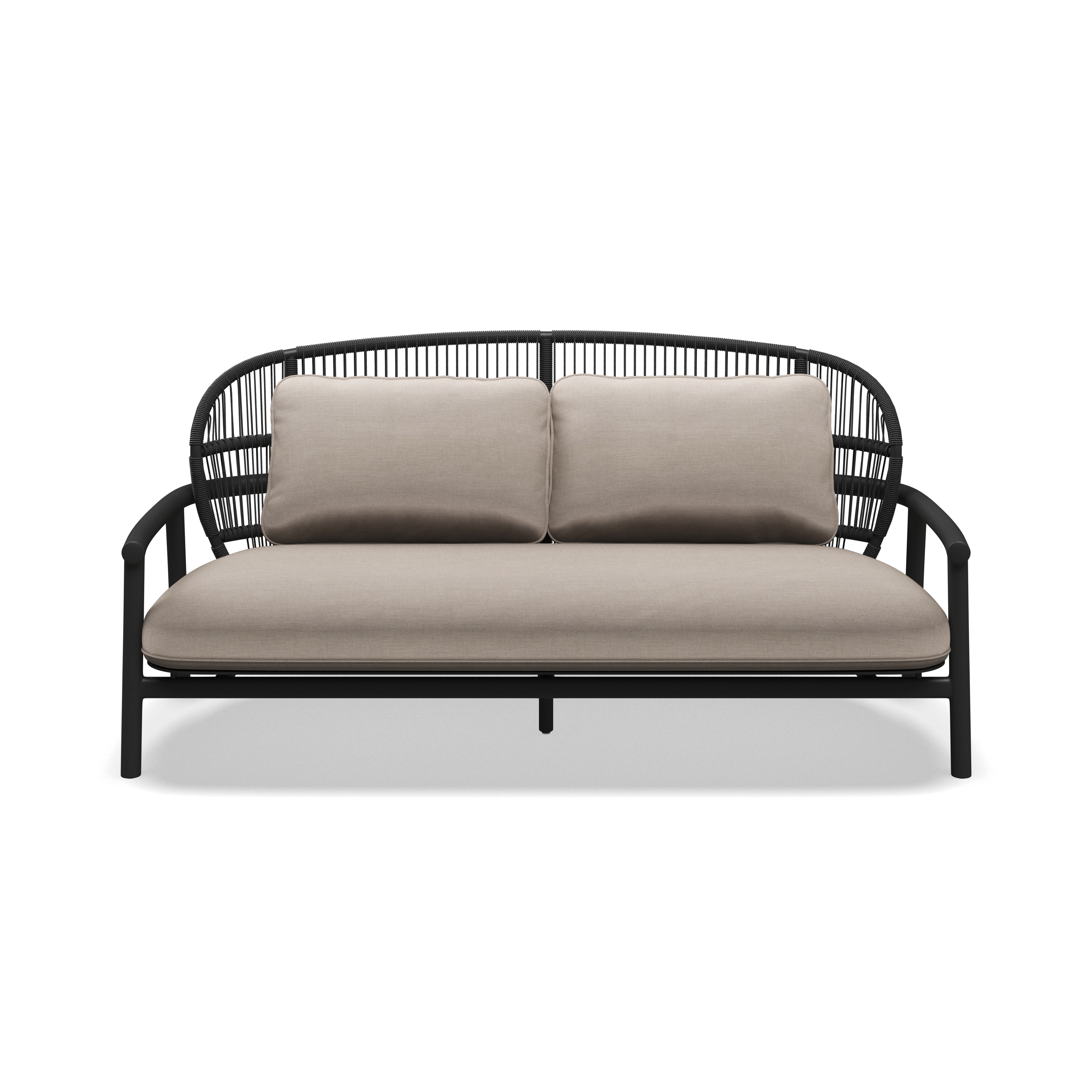 Gloster Fern low back aluminium lounge 2 zits bank.