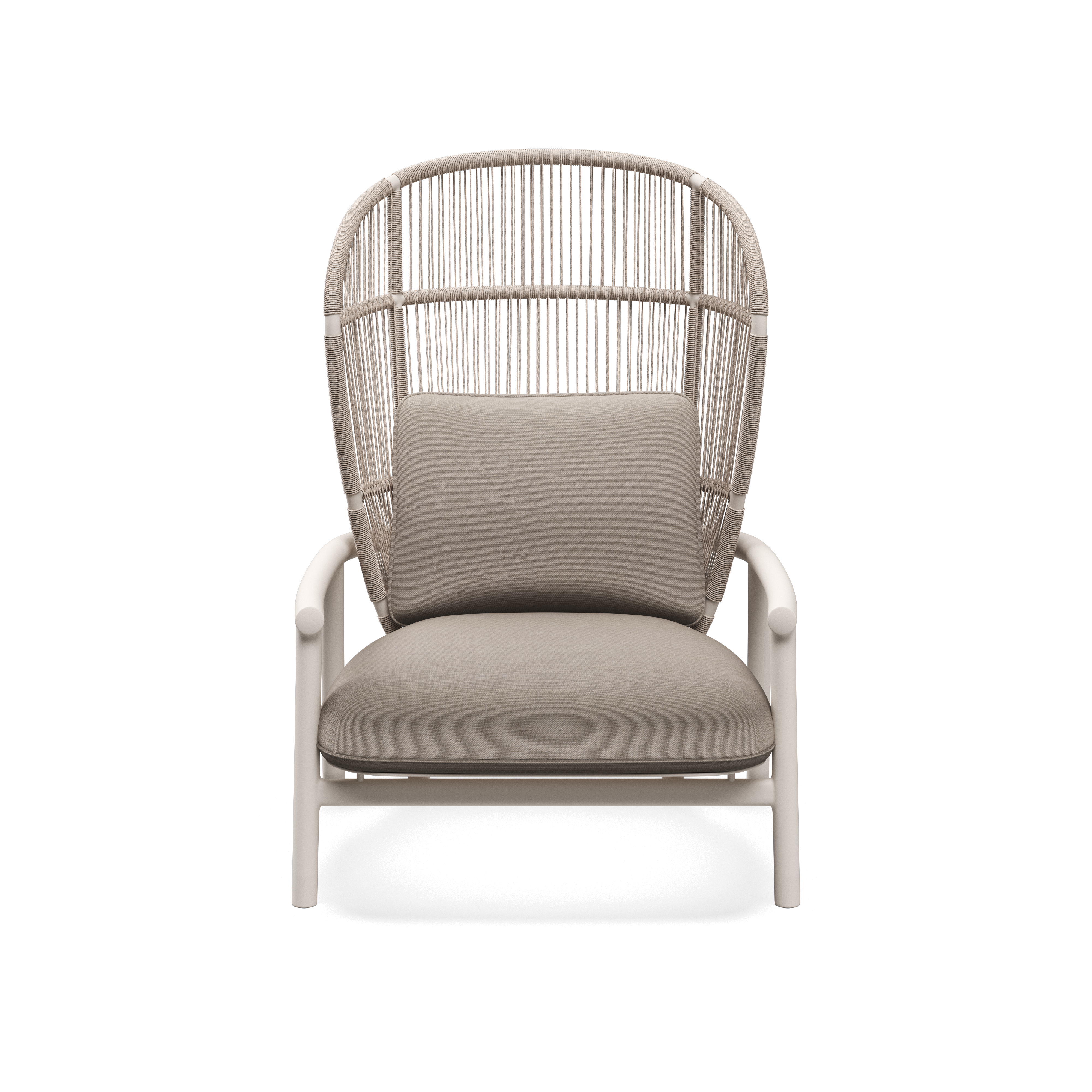 Gloster Fern high back aluminium lounge stoel