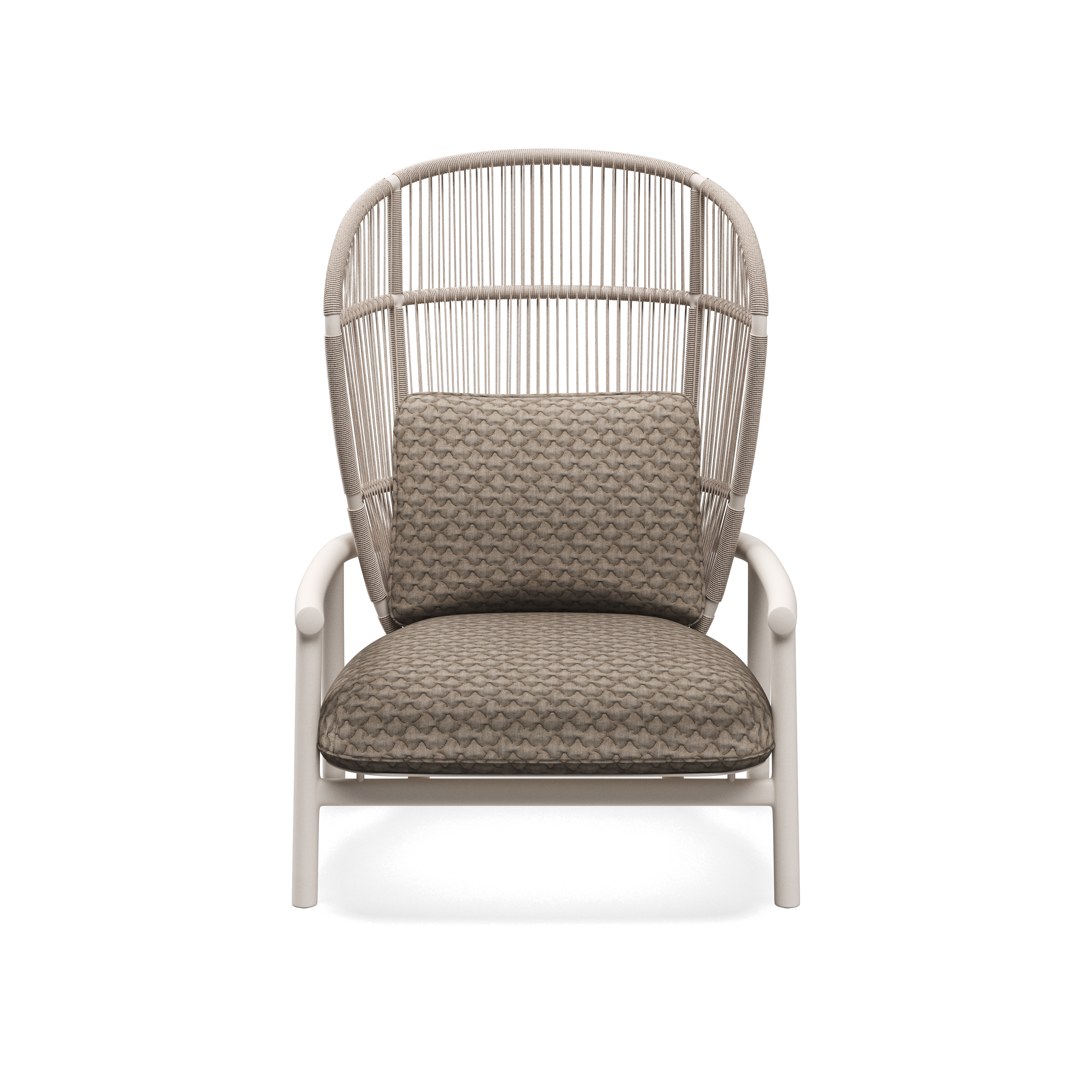 Gloster Fern high back aluminium lounge stoel