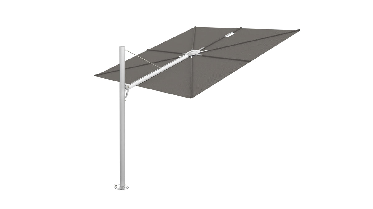 Umbrosa, Spectra zweefparasol verkrijgbaar in 5 kleuren frame en in 14 verschillende kleuren parasoldoeken.