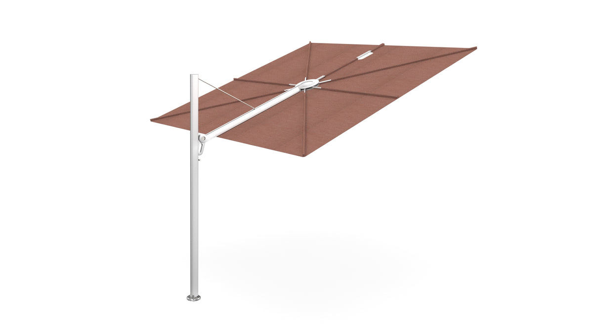 Umbrosa, Spectra zweefparasol verkrijgbaar in 5 kleuren frame en in 14 verschillende kleuren parasoldoeken.