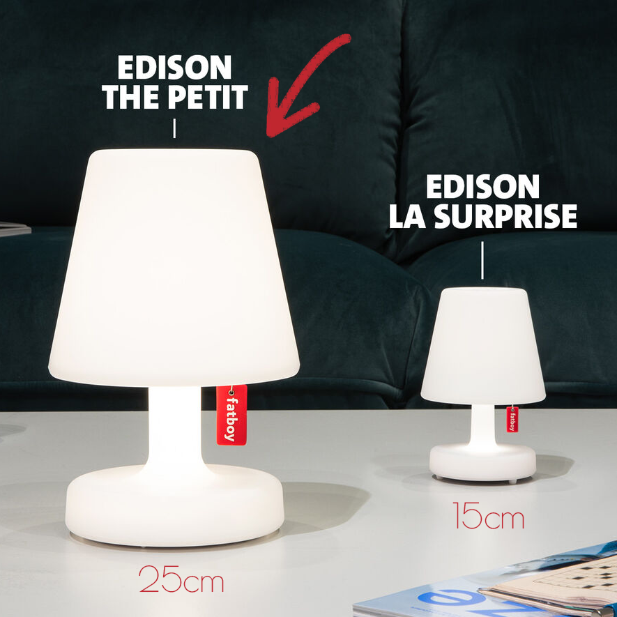 Fatboy Edison The Petit (25cm hoog). Oplaadbare dimbare tafellamp