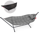 Fatboy Hangmat Rock Grey Fatboy Headdemock,SuperB de luxe hangmat + frame + hoofdkussen + cover, Frame zwart en de hangmat is in meerdere kleuren verkrijgbaar.