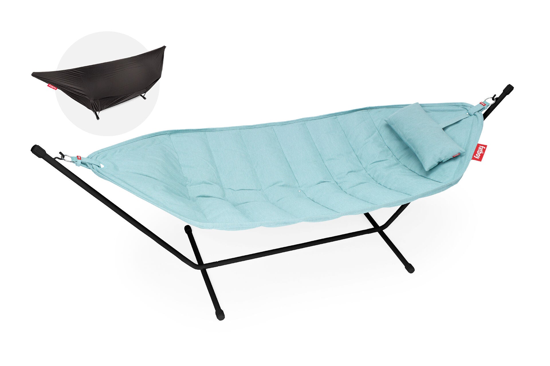 Fatboy® Headdemock,SuperB de luxe hangmat + frame + hoofdkussen + cover, Frame zwart. Hangmat is in meerdere kleuren verkrijgbaar.
