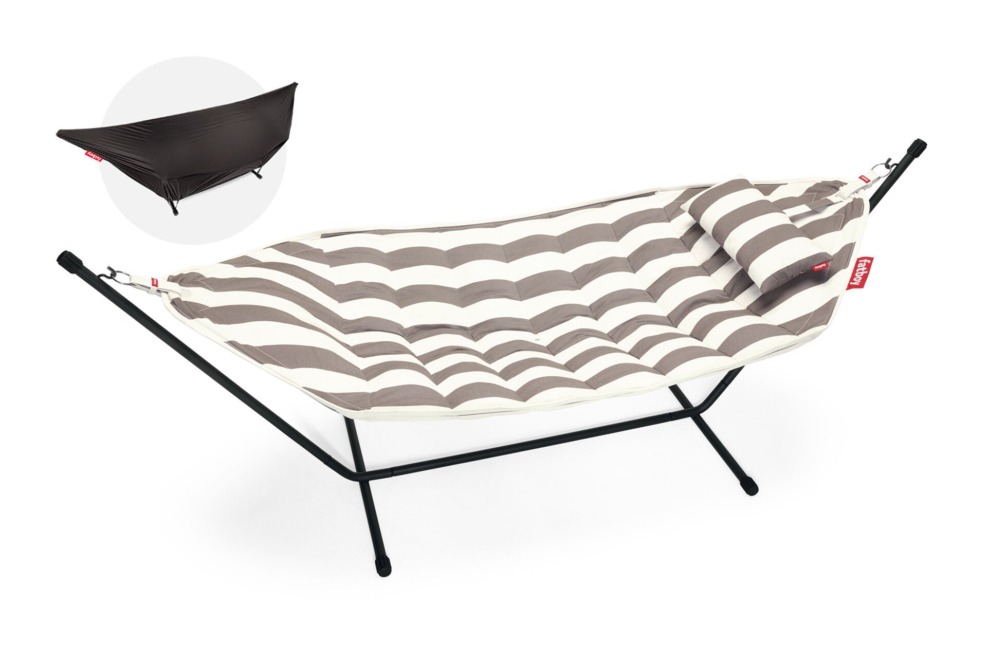 Fatboy® Headdemock,SuperB de luxe hangmat + frame + hoofdkussen + cover, Frame zwart. Hangmat is in meerdere kleuren verkrijgbaar.