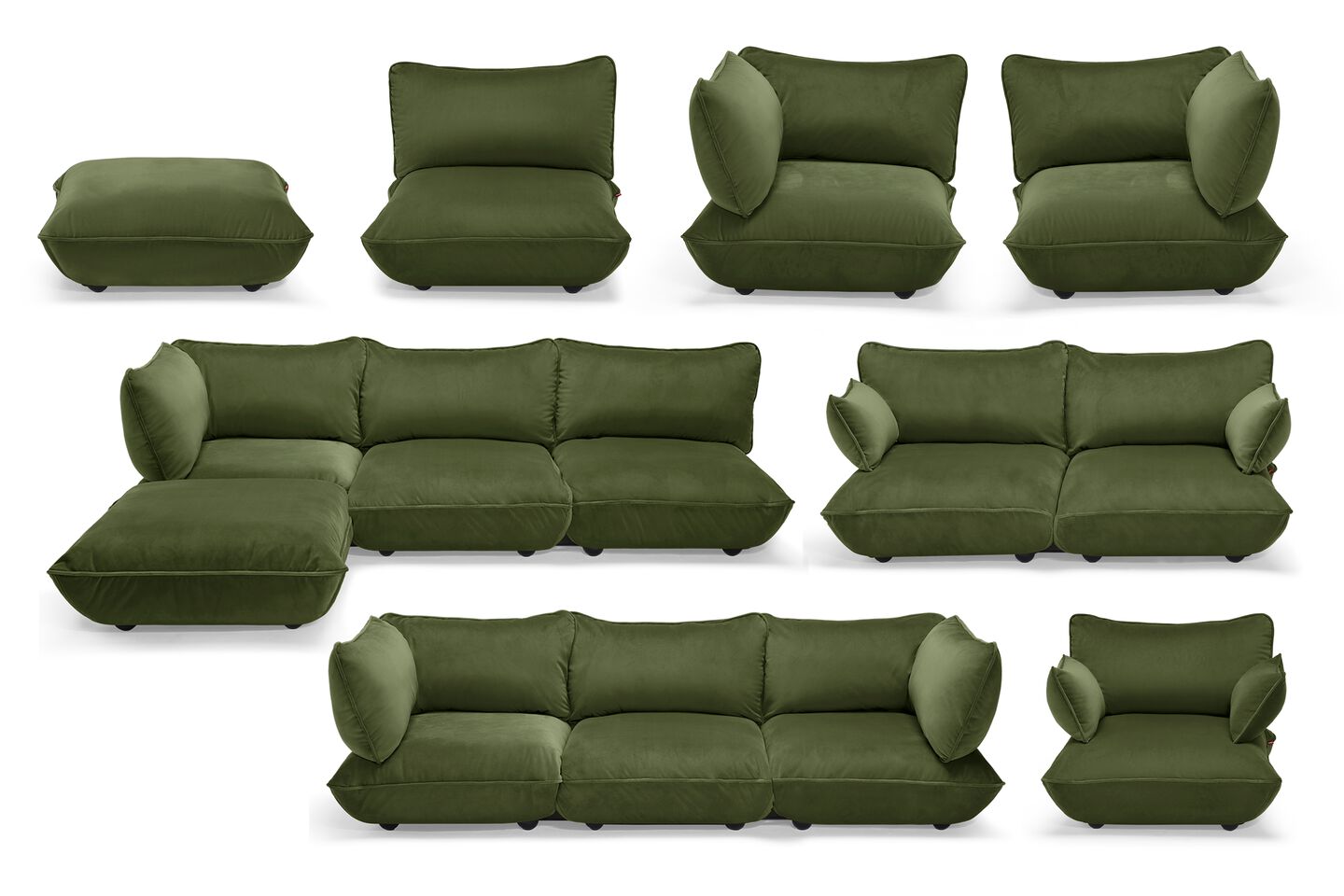 Fatboy® Sumo Velvet indoor Lounge medium Sofa. Verkrijgbaar in 3 kleuren.