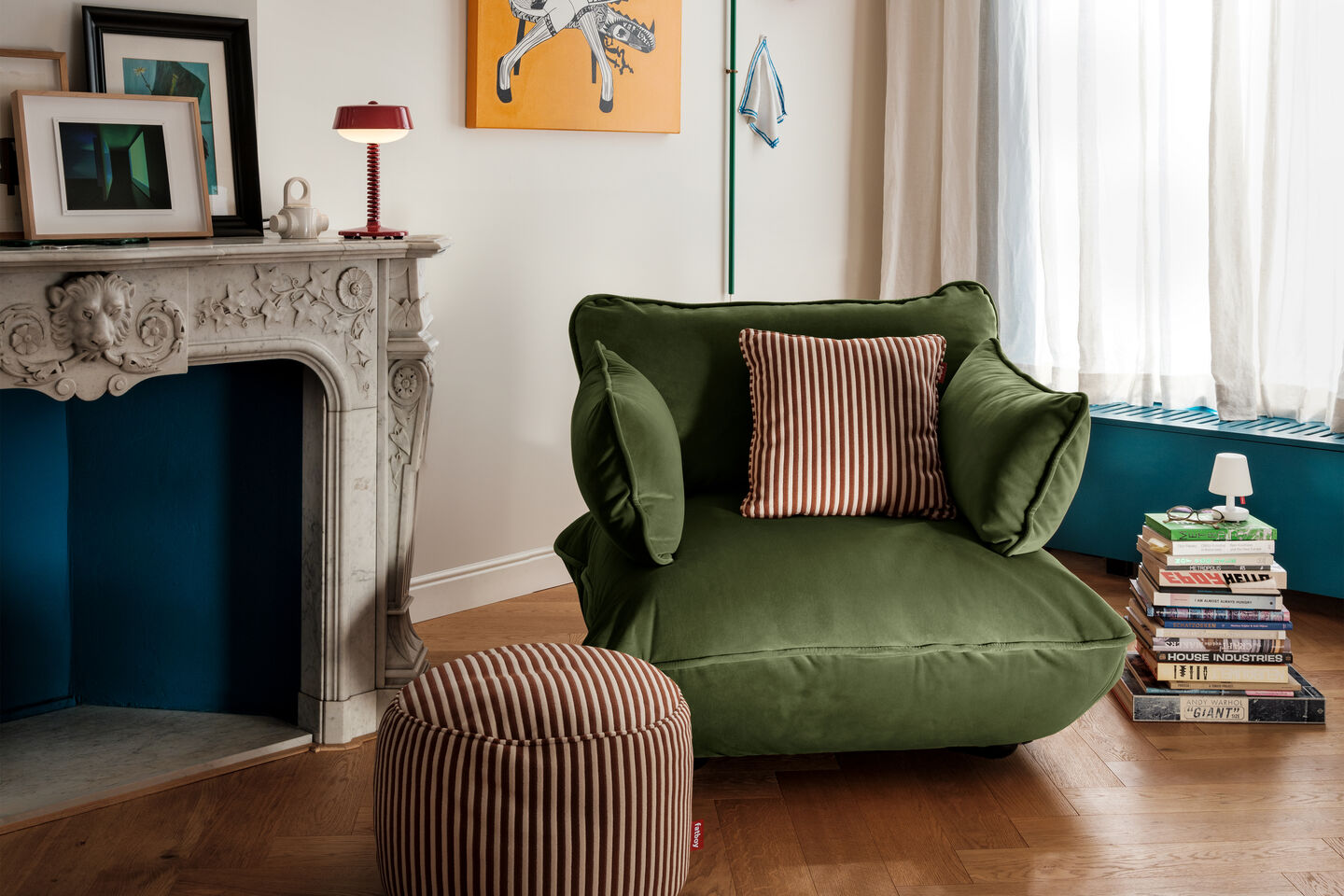 Fatboy Sumo Velvet Recycled Binnen Loungebank Tweezit