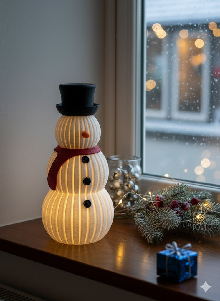 Marzini® Sneeuwman met verlichting 14cm