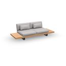 Jati & Kebon Lounge modulair kussenset zit + rug + deco - Exteria Melo Beige Jati & Kebon, Truro 2 zits loungebank met twee zijtafels, verkrijgbaar met verschillende kleuren kussens