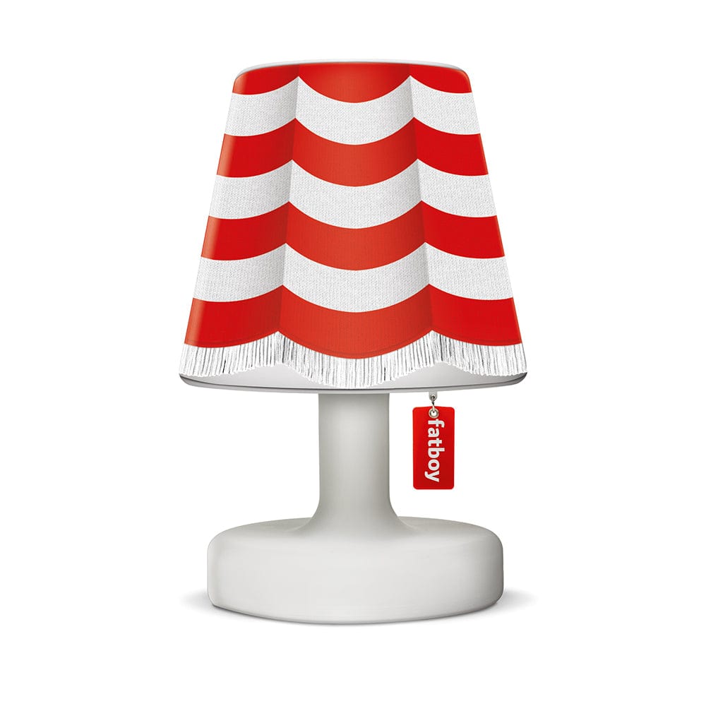 Fatboy Tafellampen Stripe Curtain Red Fatboy Edison The Petit met gratis Cappie t.wv. € 17,50 of Treetopper t.w.v. € 20,-.