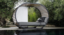 Gloster Ligbedden Gloster Cradle loungebed met een wit of meteor frame en verschillende kleuren kussen