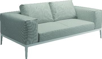 Gloster Lounge bank Gloster Grid 2-zits bank, verkrijgbaar in 2 verschillende soorten stofferingen en een hele range aan kleuren.