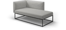 Gloster Lounge modulair Gloster Maya lounge linker of rechter chaise longue module, verkrijgbaar in 3 verschillende soorten stofferingen en een hele range aan kleuren.