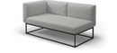 Gloster Lounge modulair Gloster Maya lounge linker of rechter eind module, verkrijgbaar in 3 verschillende soorten stofferingen en een hele range aan kleuren.