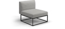 Gloster Lounge modulair Gloster Maya lounge midden module 75cm, verkrijgbaar in 3 verschillende soorten stofferingen en een hele range aan kleuren.