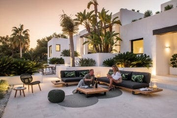 Jati & Kebon Lounge modulair Jati & Kebon, Truro 2 zits loungemodule, verkrijgbaar met verschillende kleuren kussens