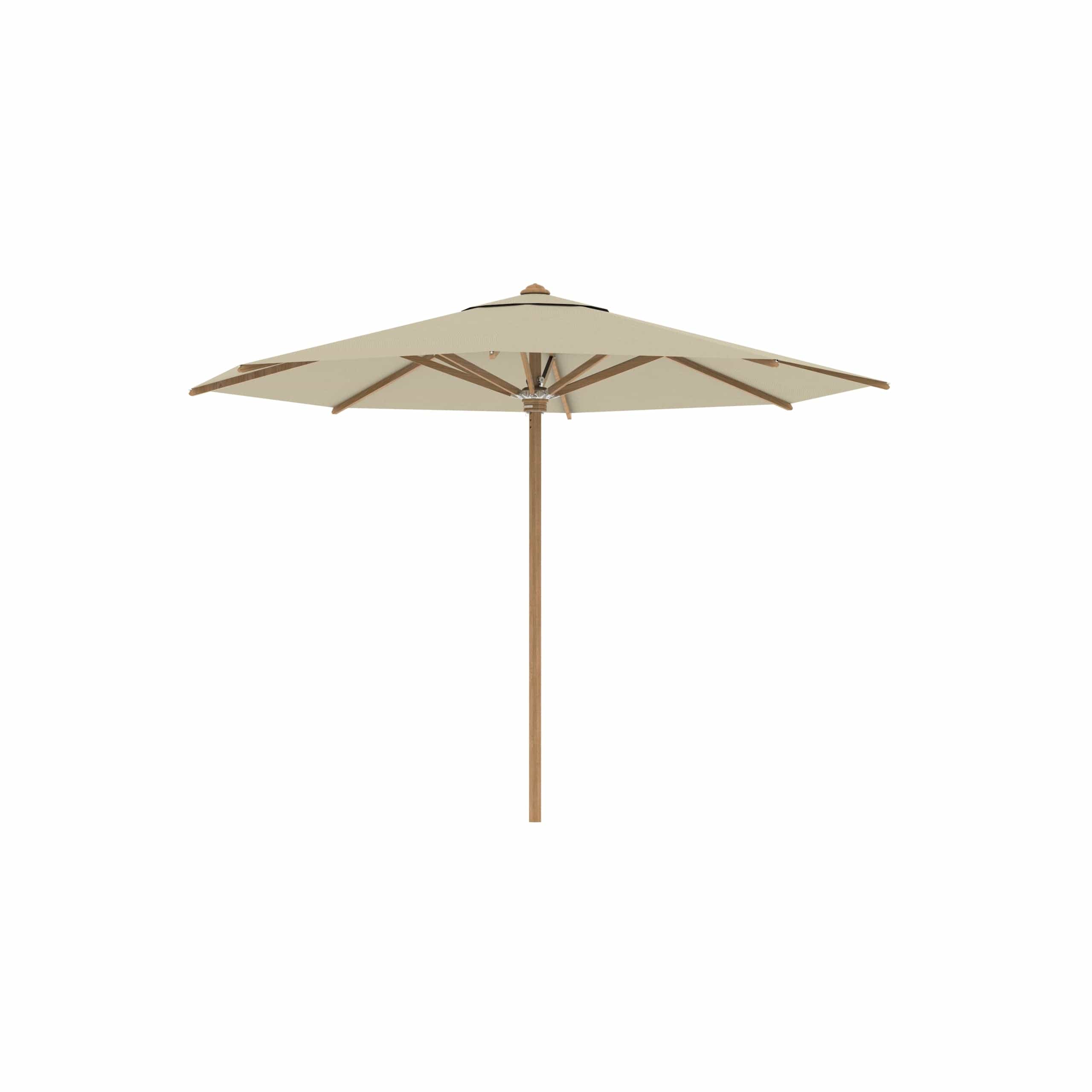 Royal Botania Houtstok parasols ø 350 cm / Mocca Royal Botania Shady, teakhouten stokparasol verkrijgbaar in diverse afmetingen en kleuren.