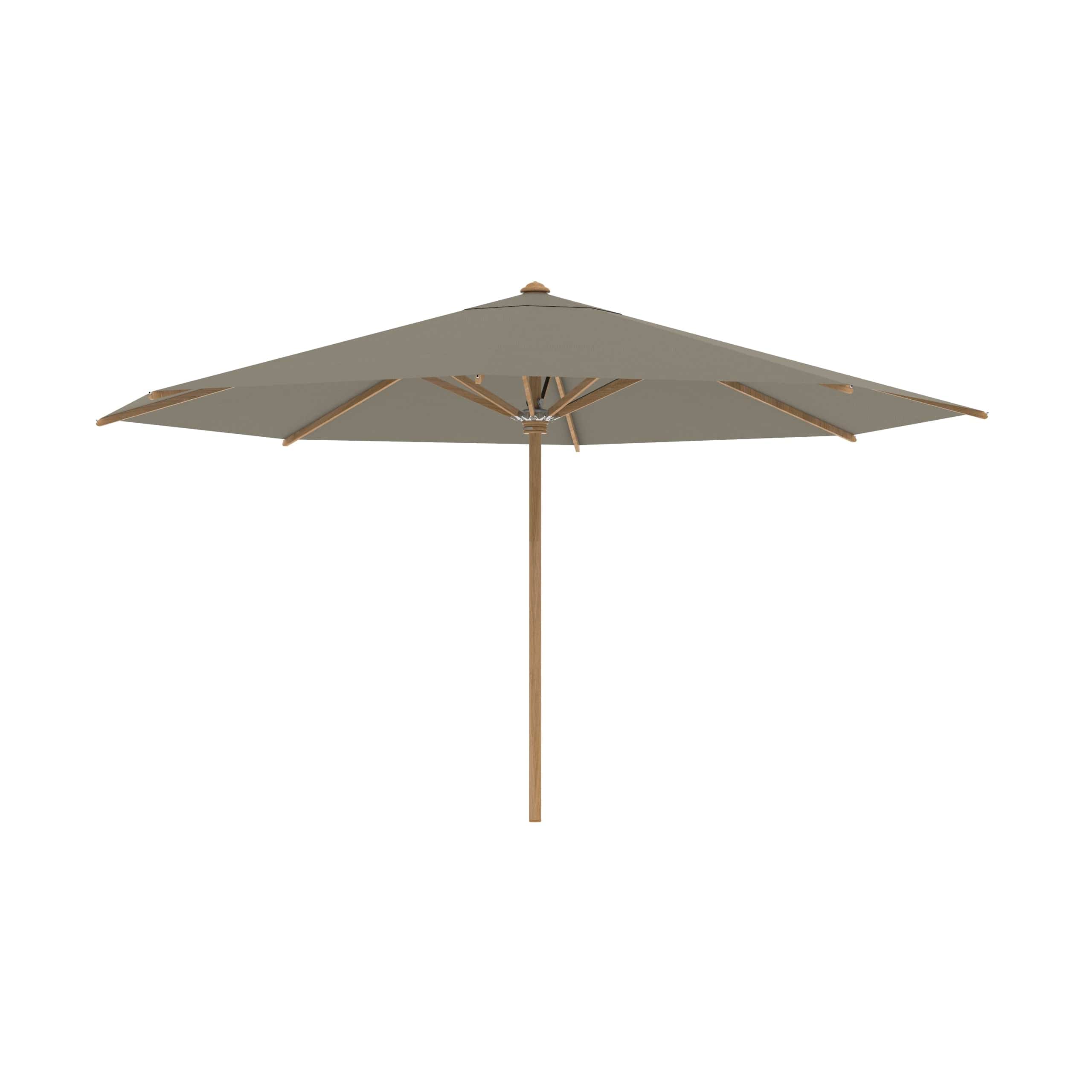 Royal Botania Houtstok parasols ø 450 cm / Cappucino Royal Botania Shady, teakhouten stokparasol verkrijgbaar in diverse afmetingen en kleuren.
