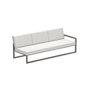 Royal Botania Lounge modulair Brons gepoedercoat aluminium / Graphite / Stof categorie C Royal Botania Ninix Lounge modulaire driezitsbank met armleuning links , verkrijgbaar in verschillende kleuren frame's en stofferingen