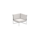 Royal Botania Lounge modulair Electro Polished RVS / Zwart / Stof categorie B Royal Botania Ninix hoek module, verkrijgbaar in verschillende kleuren frame's en stofferingen