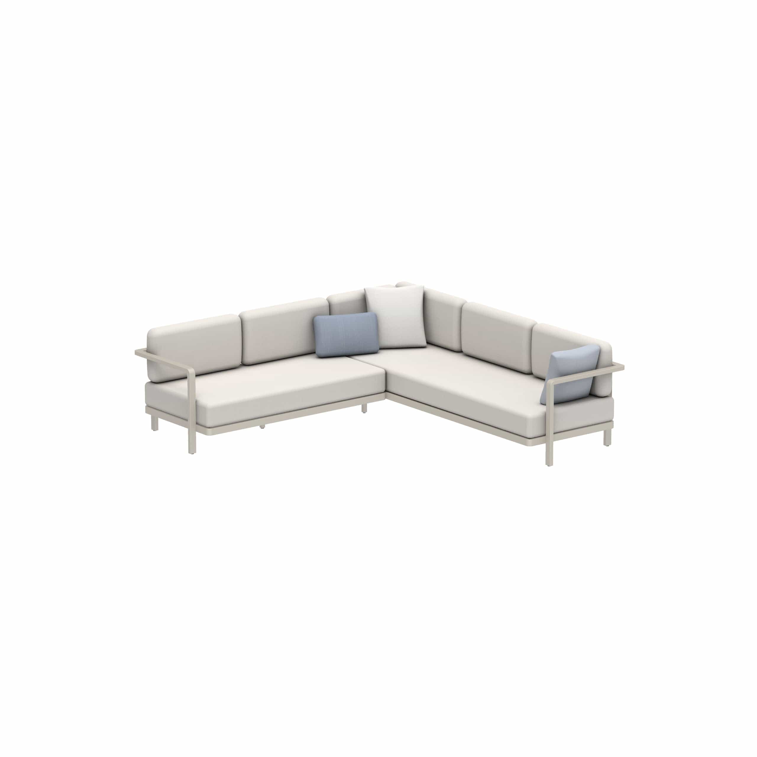 Royal Botania Lounge modulair Pebble / kussen set categorie A Royal Botania Alura lounge set 5. Verkrijgbaar in meerdere kleuren frame's en stofferingen.