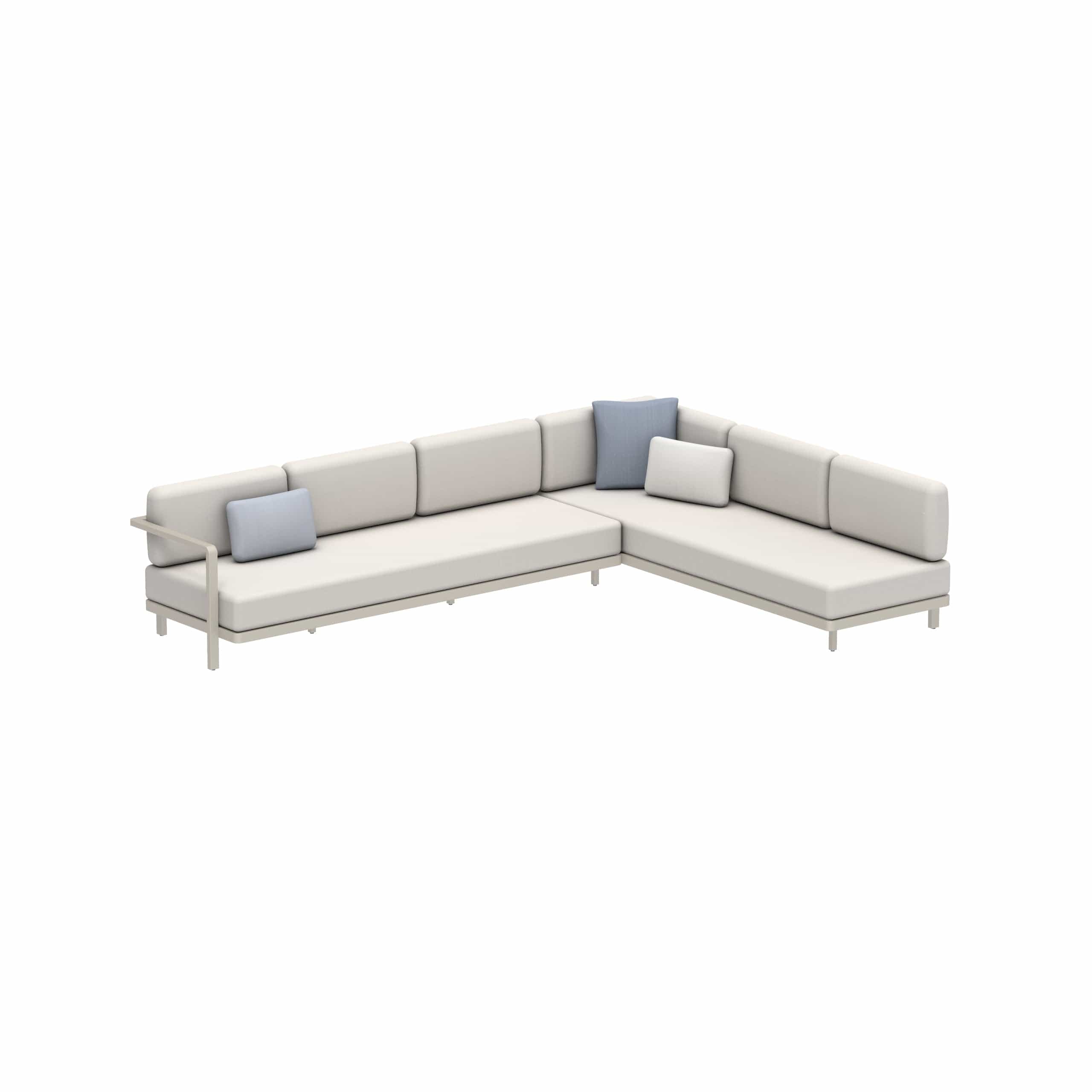 Royal Botania Lounge modulair Pebble / kussenset categorie B Royal Botania Alura lounge set 9A/9B. Verkrijgbaar in meerdere kleuren frame's en stofferingen.