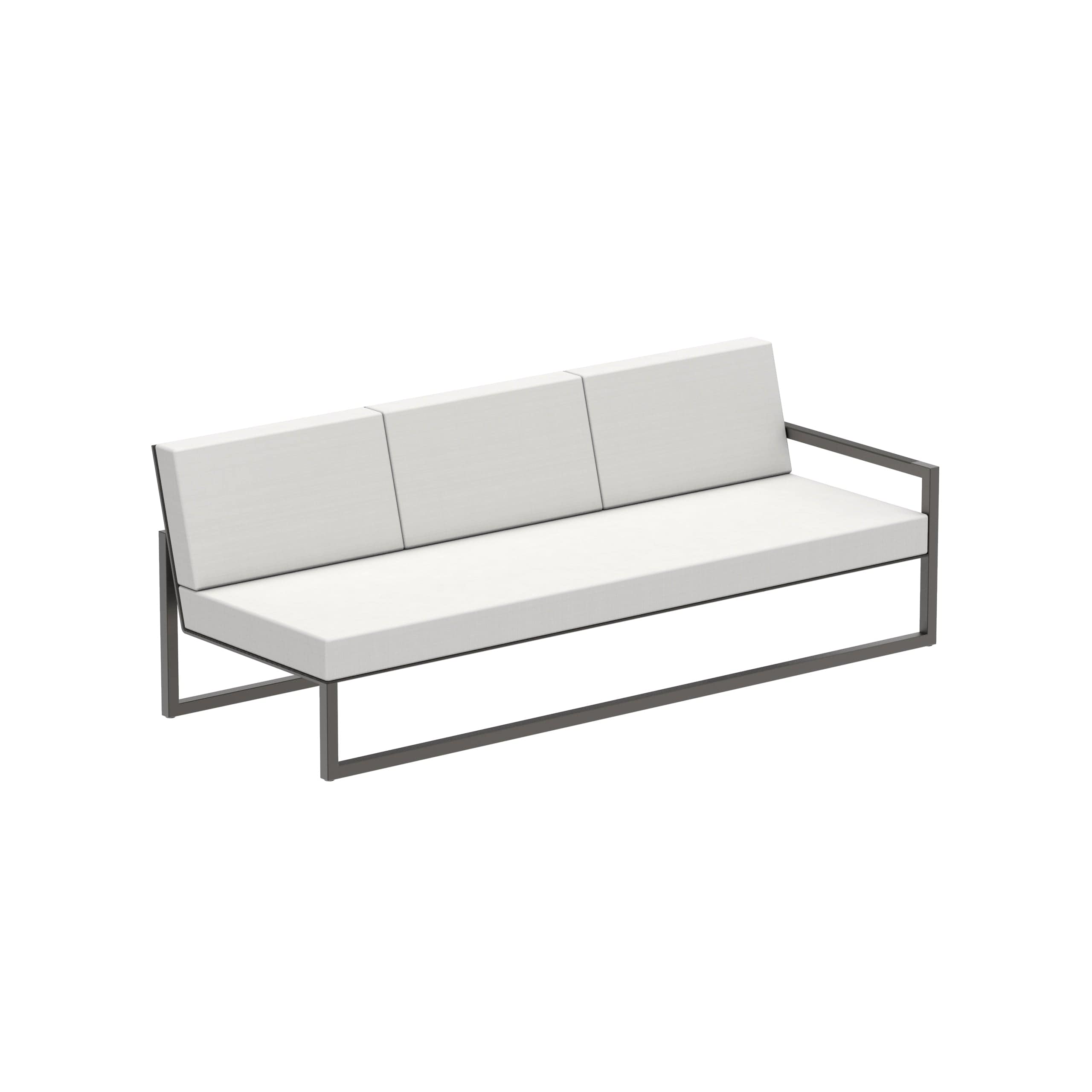 Royal Botania Lounge modulair Royal Botania Ninix Lounge modulaire driezitsbank met armleuning links , verkrijgbaar in verschillende kleuren frame's en stofferingen