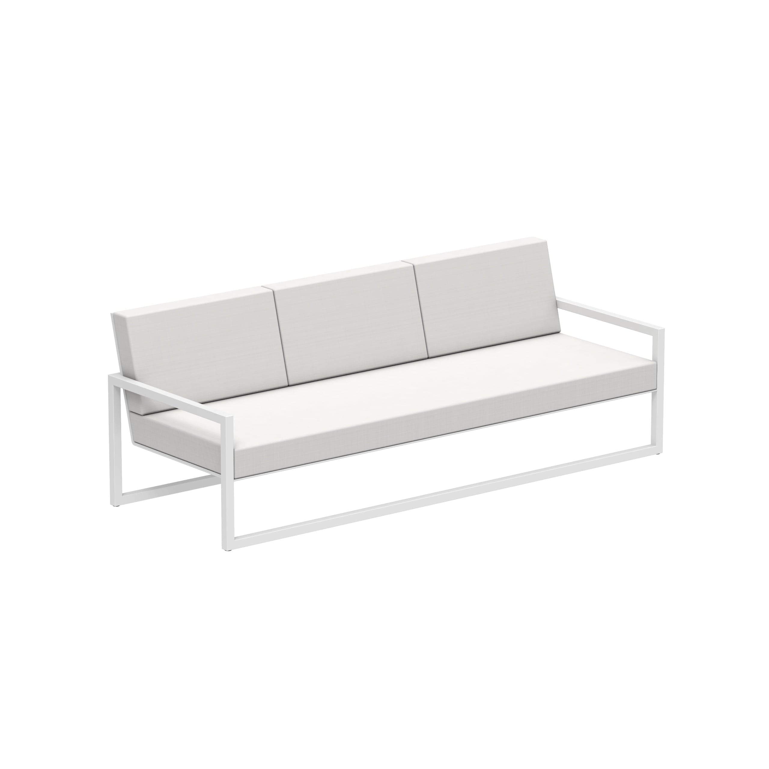 Royal Botania Lounge modulair Wit gepoedercoat aluminium / Wit / Stof categorie C Royal Botania Ninix Lounge driezitsbank, verkrijgbaar in verschillende kleuren frame's en stofferingen