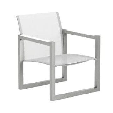 Royal Botania Lounge stoel Geborsteld RVS / Wit Royal Botania Ninix relax stoel, met batyline zitting en rugleuning. Meerdere kleuren mogelijk.