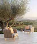 Royal Botania Lounge stoel Royal Botania Calypso loungestoel met verschillende kleuren stoffering.