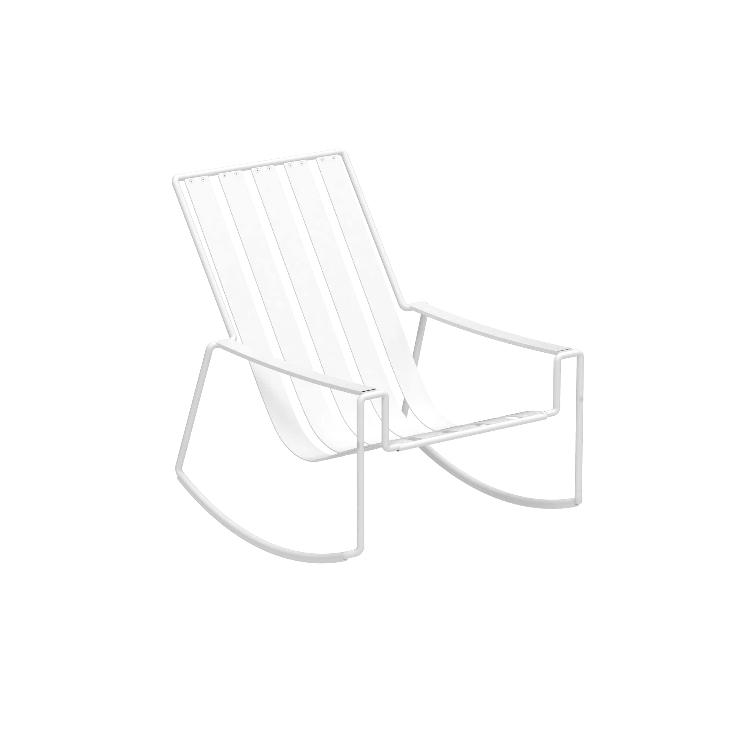 Royal Botania Stoel Wit Royal Botania Strappy Schommelstoel. Leverbaar in verschillende kleuren frames en stofferingen.