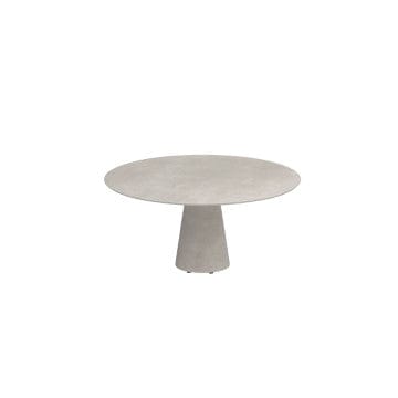 Royal Botania Tafel Cement Grey Concrete / 35cm Royal Botania Conix tafel ⌀ 160cm, verkrijgbaar in 4 verschillende hoogtes en er is keuze uit diverse tafelbladen.