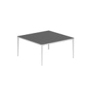 Royal Botania Tafel Gepoedercoat aluminium wit / Zwart Royal Botania U-nite Tafel 150x150x75cm. Diverse kleuren frames en tafelbladen mogelijk.
