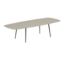 Royal Botania Tafel Royal Botania Styletto tafel 300x120 cm. Verkrijgbaar in 35cm, 50cm, 67cm, 75cm, 92cm en 110cm hoog. Diverse kleuren frames en tafelbladen mogelijk.