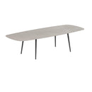 Royal Botania Tafel Royal Botania Styletto tafel 300x120 cm. Verkrijgbaar in 35cm, 50cm, 67cm, 75cm, 92cm en 110cm hoog. Diverse kleuren frames en tafelbladen mogelijk.