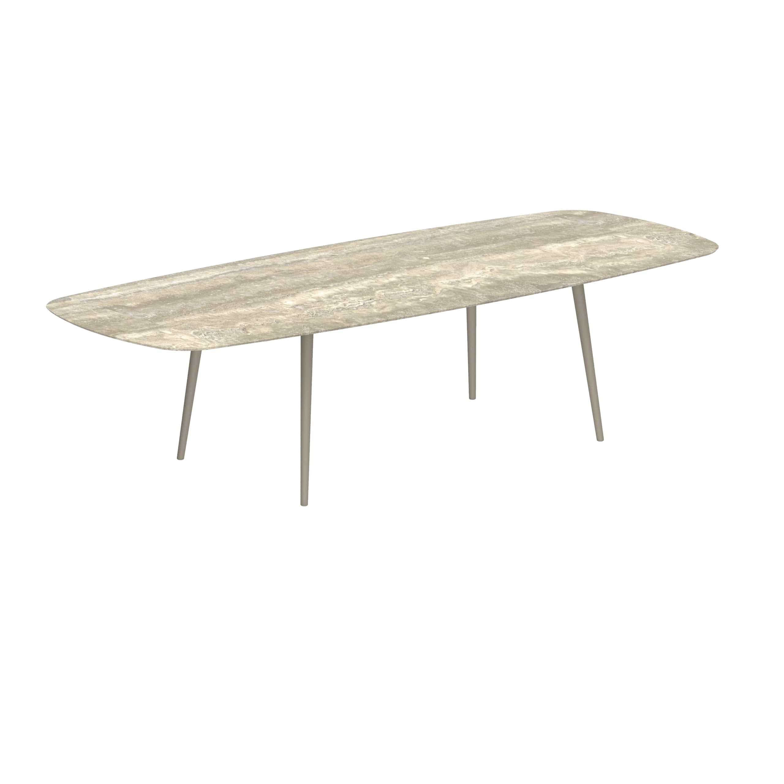 Royal Botania Tafel Royal Botania Styletto tafel 300x120 cm. Verkrijgbaar in 35cm, 50cm, 67cm, 75cm, 92cm en 110cm hoog. Diverse kleuren frames en tafelbladen mogelijk.