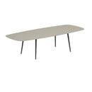 Royal Botania Tafel Royal Botania Styletto tafel 300x120 cm. Verkrijgbaar in 35cm, 50cm, 67cm, 75cm, 92cm en 110cm hoog. Diverse kleuren frames en tafelbladen mogelijk.